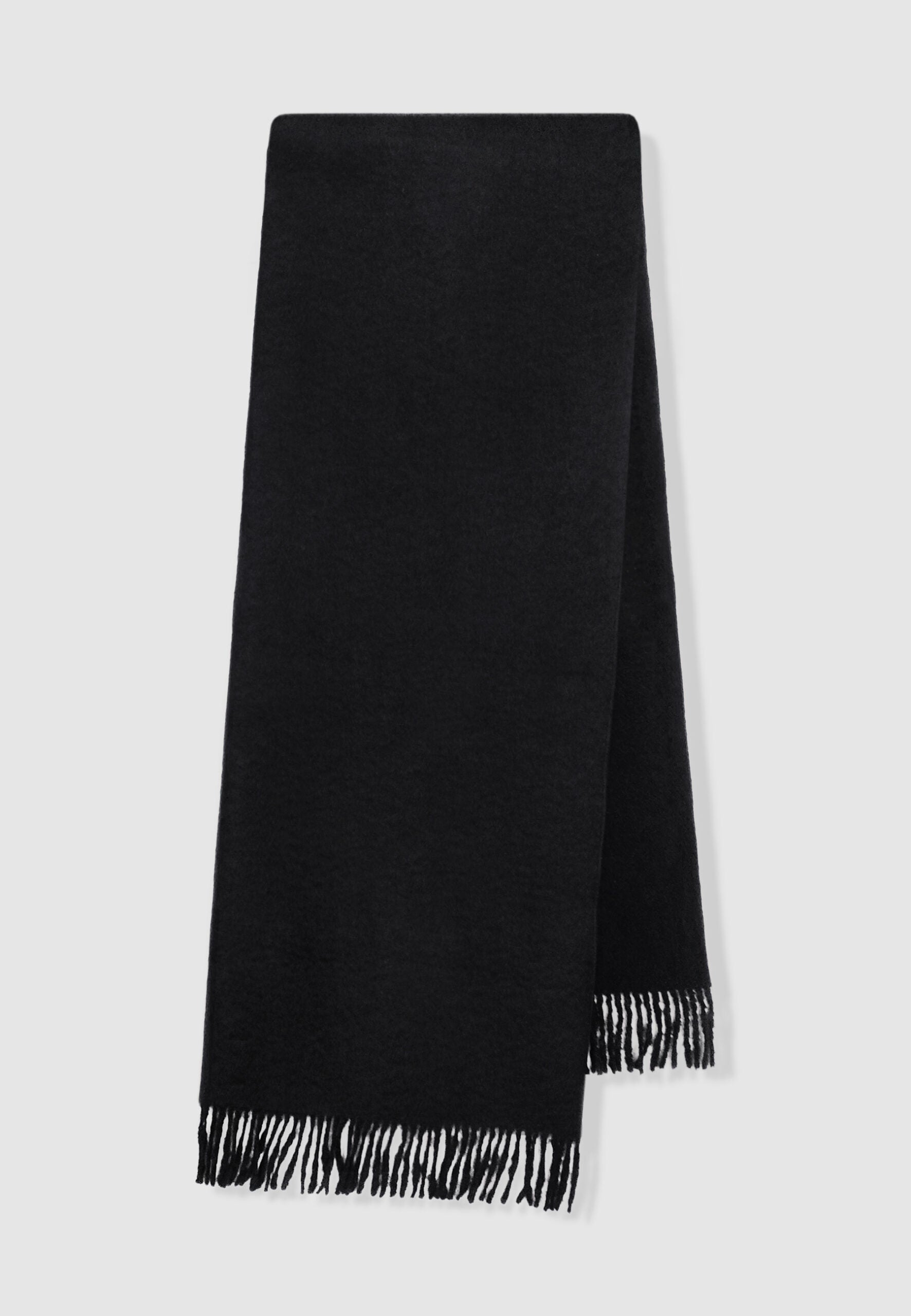 Longue Echarpe Laine Alpaga Noire