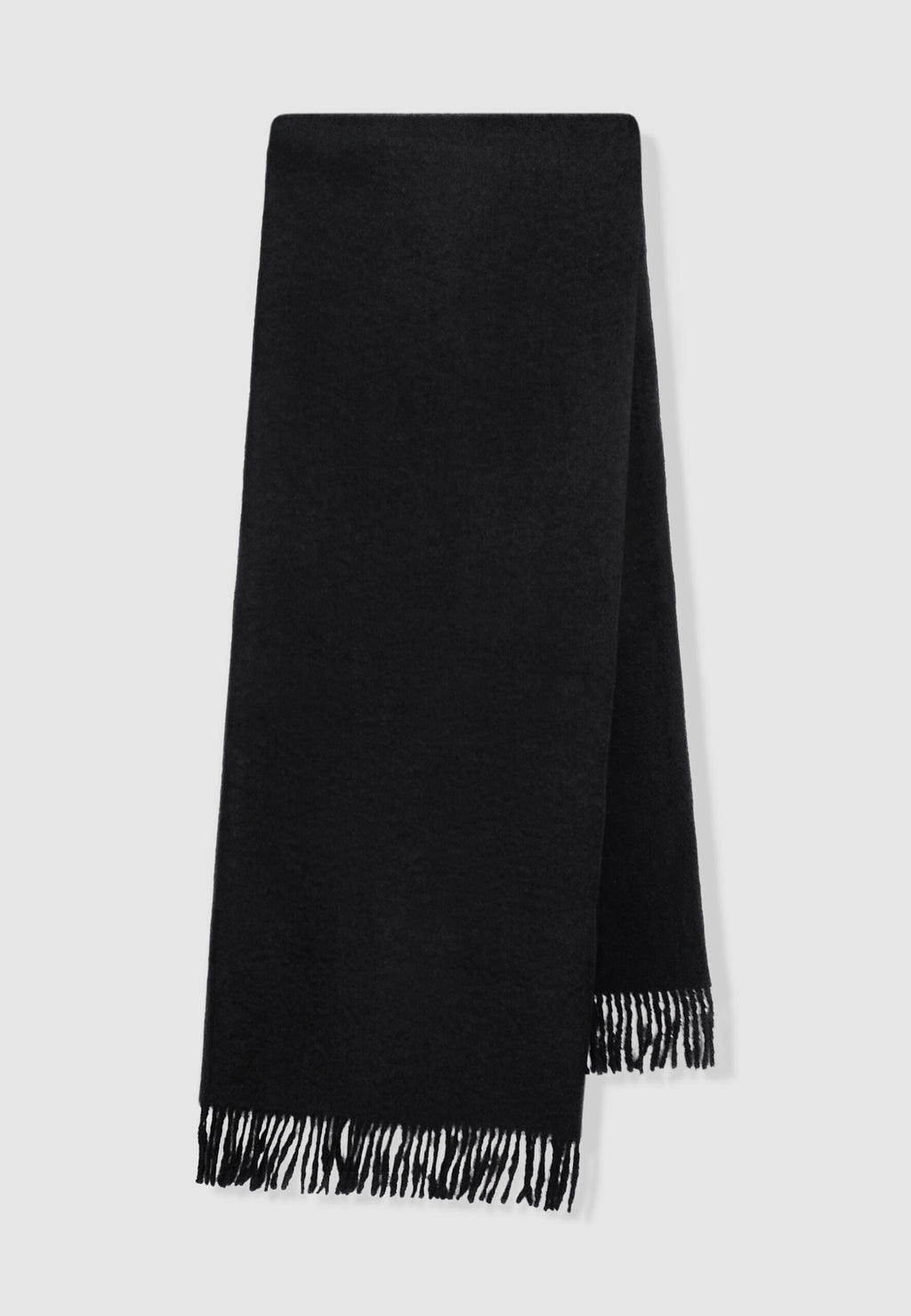 Longue Echarpe Laine Alpaga Noire