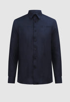 Chemise à découpes bleu marine