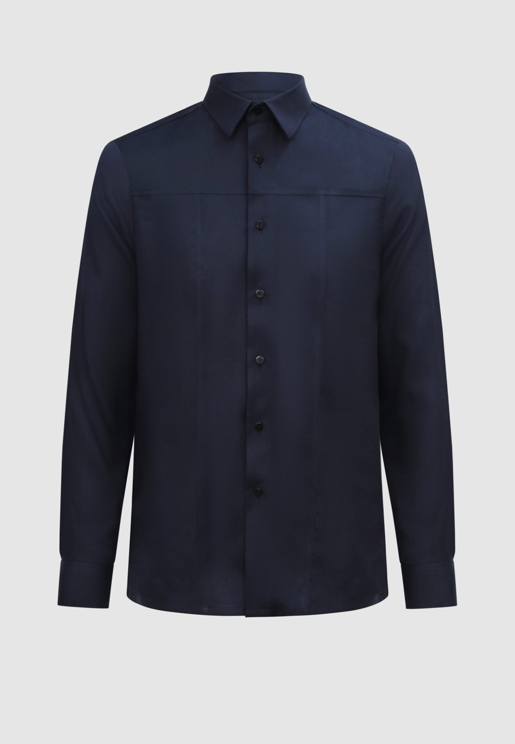 Chemise à découpes bleu marine