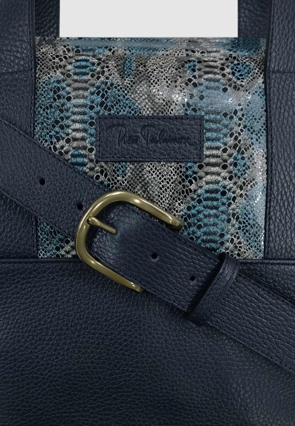 SACOCHE CUIR BLEU – Image 2