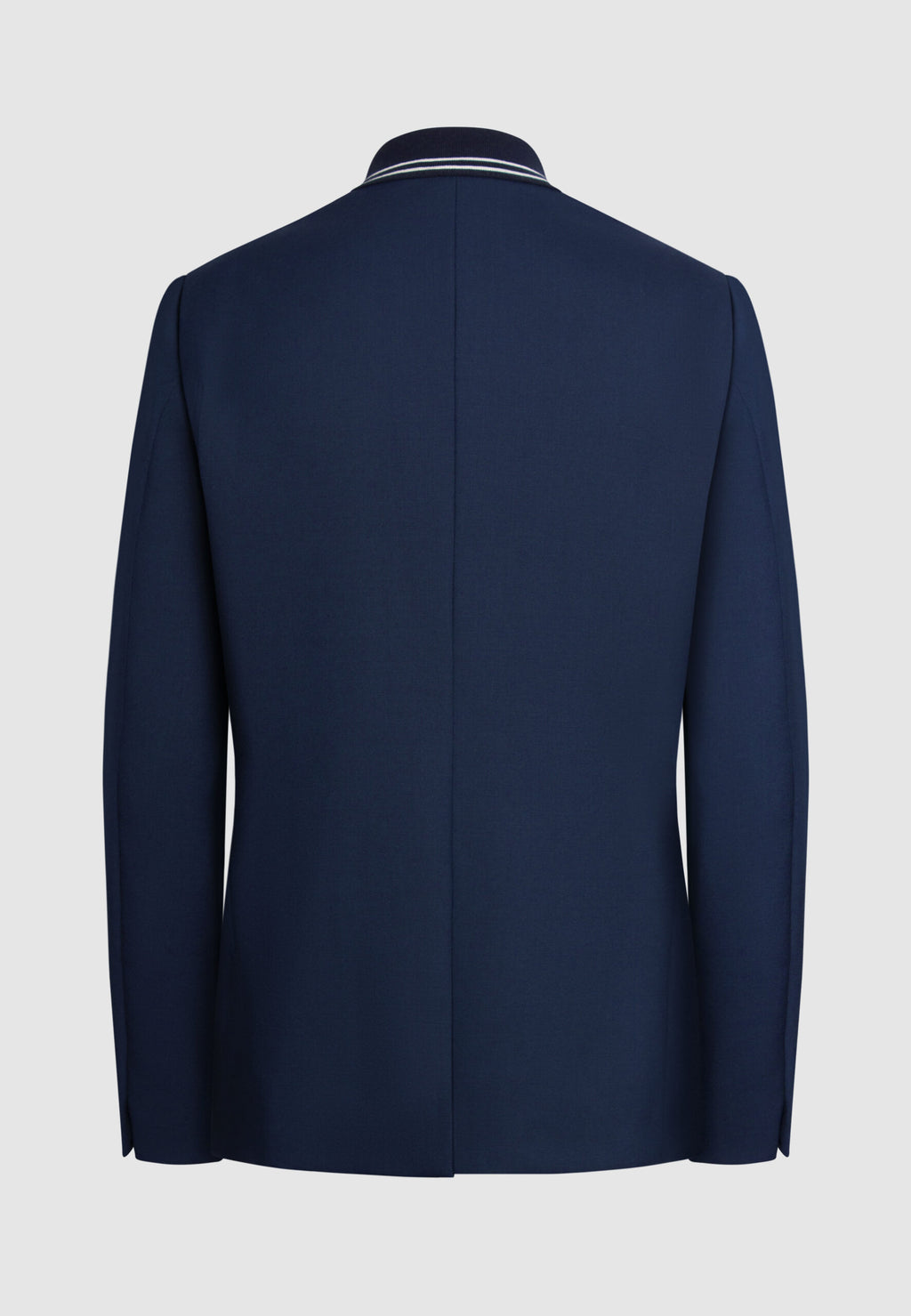 veste homme laine bleu col en maille