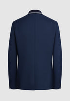 veste homme laine bleu col en maille