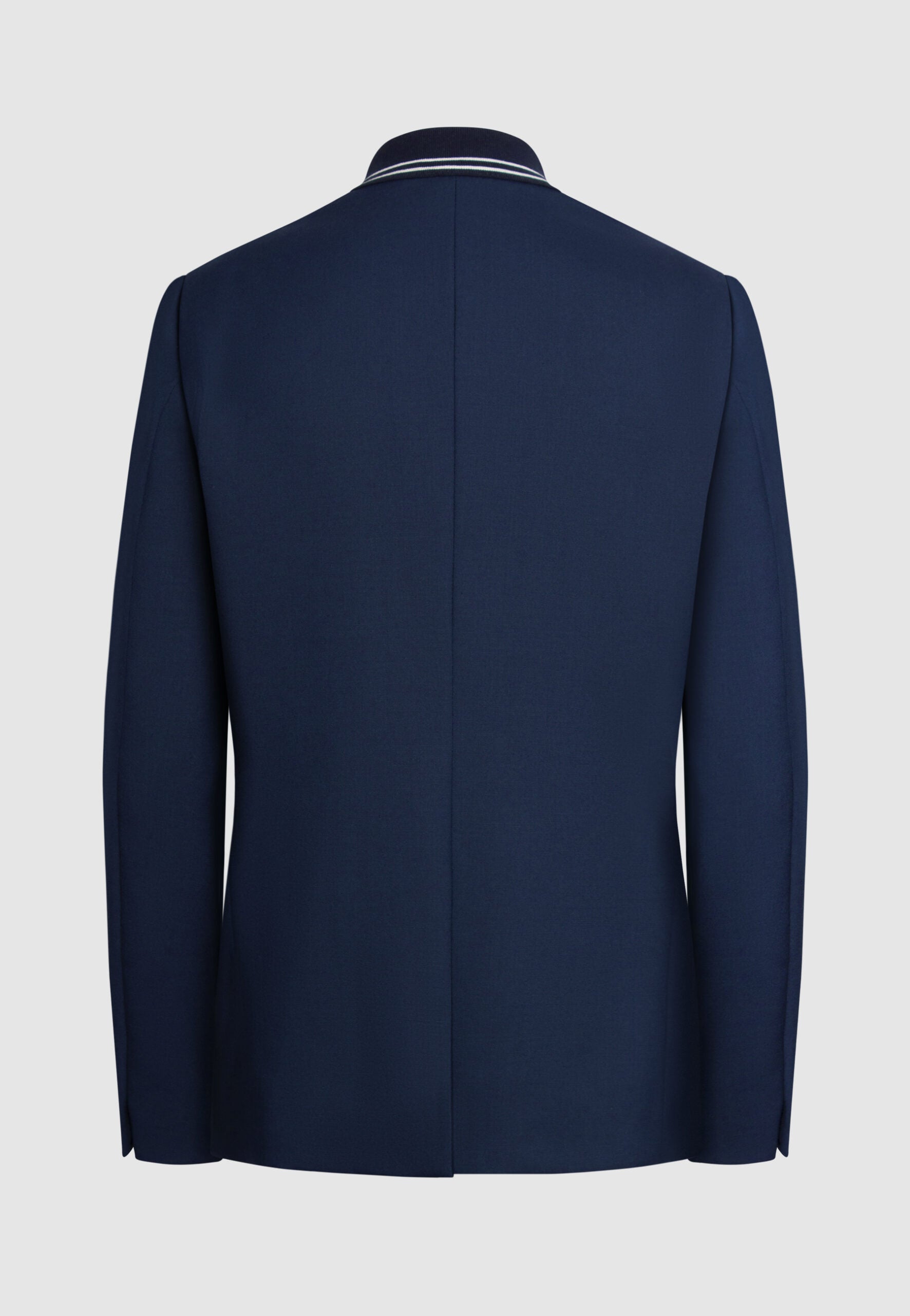 veste homme laine bleu col en maille