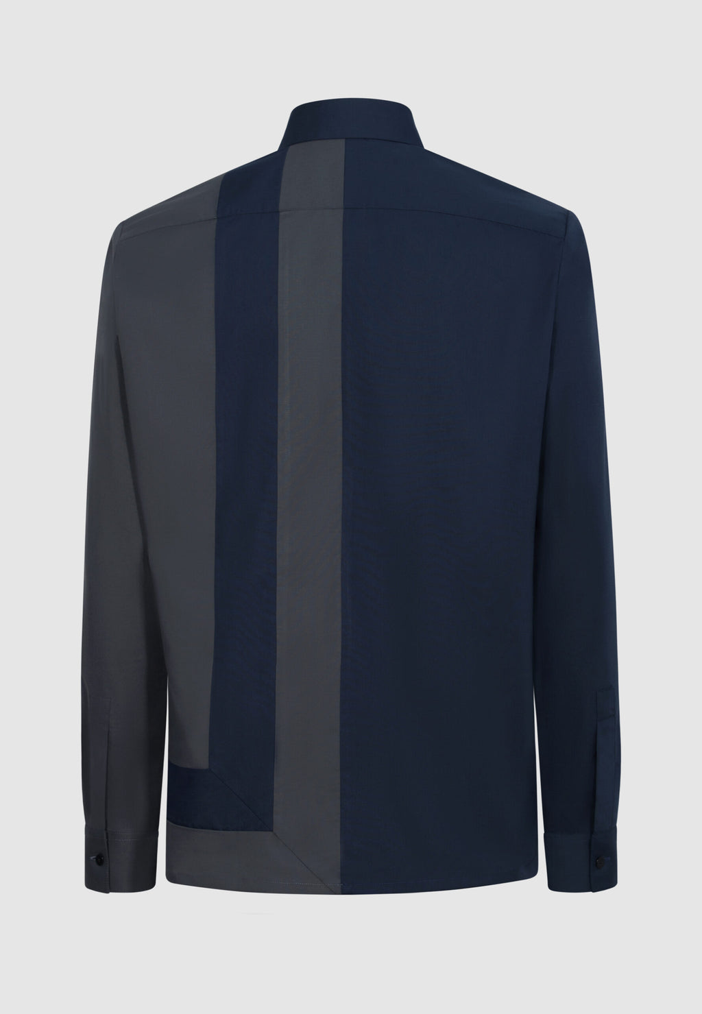 chemise homme bleu et gris bloc color
