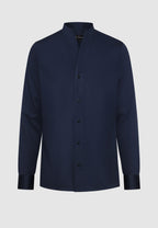 CHEMISE COL MONTANT MARINE