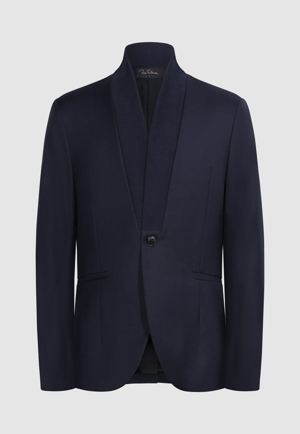 veste homme laine marine col en maille