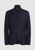 veste homme laine marine col en maille