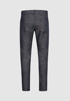 pantalon lin gris poches fantaisies