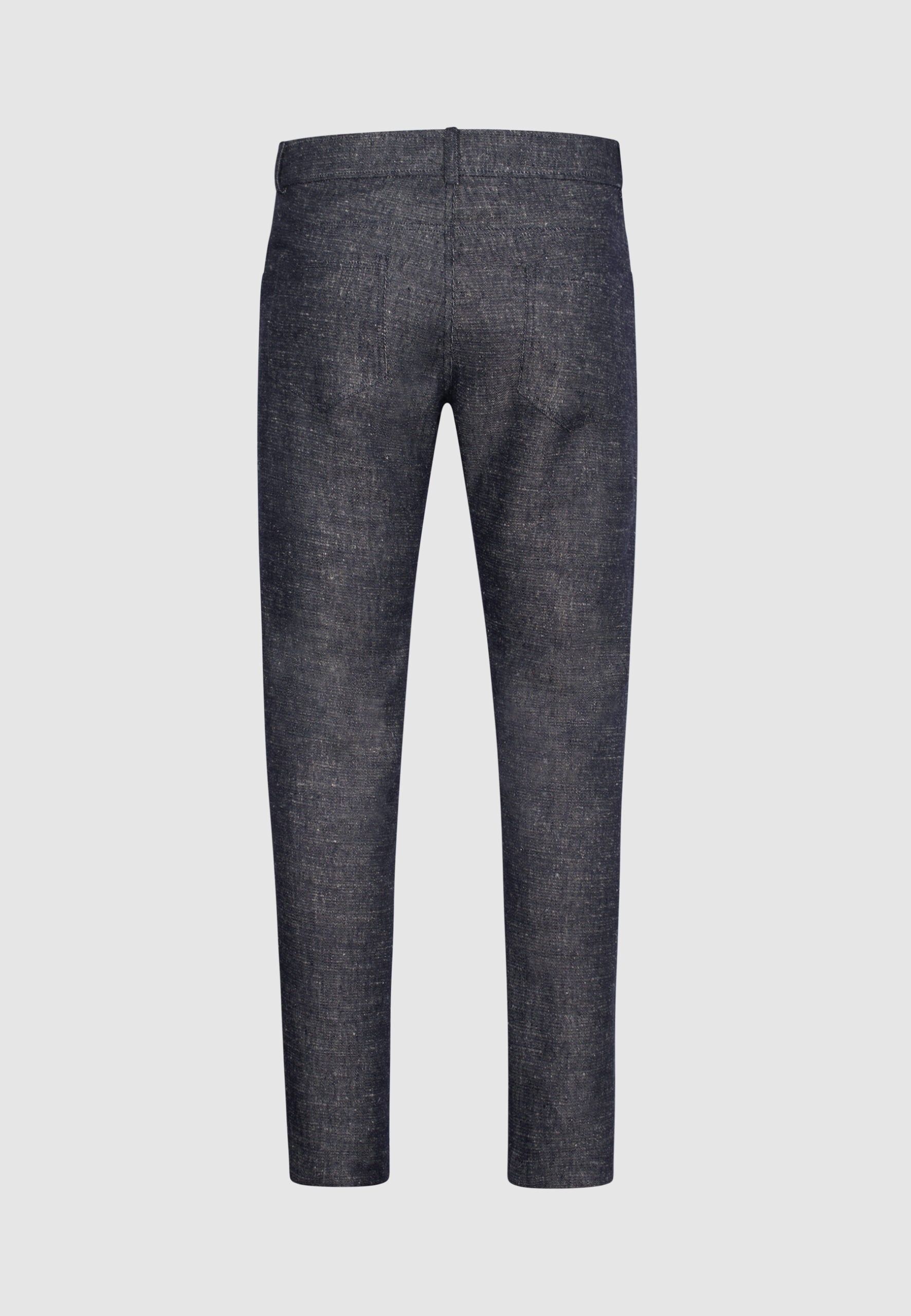 pantalon lin gris poches fantaisies