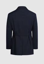 trench homme court bleu bordeaux et bande blanche incrusté