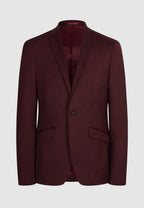costume homme laine bordeaux col tailleur