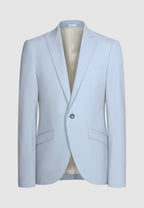 costume homme laine stretch bleu ciel col cranté