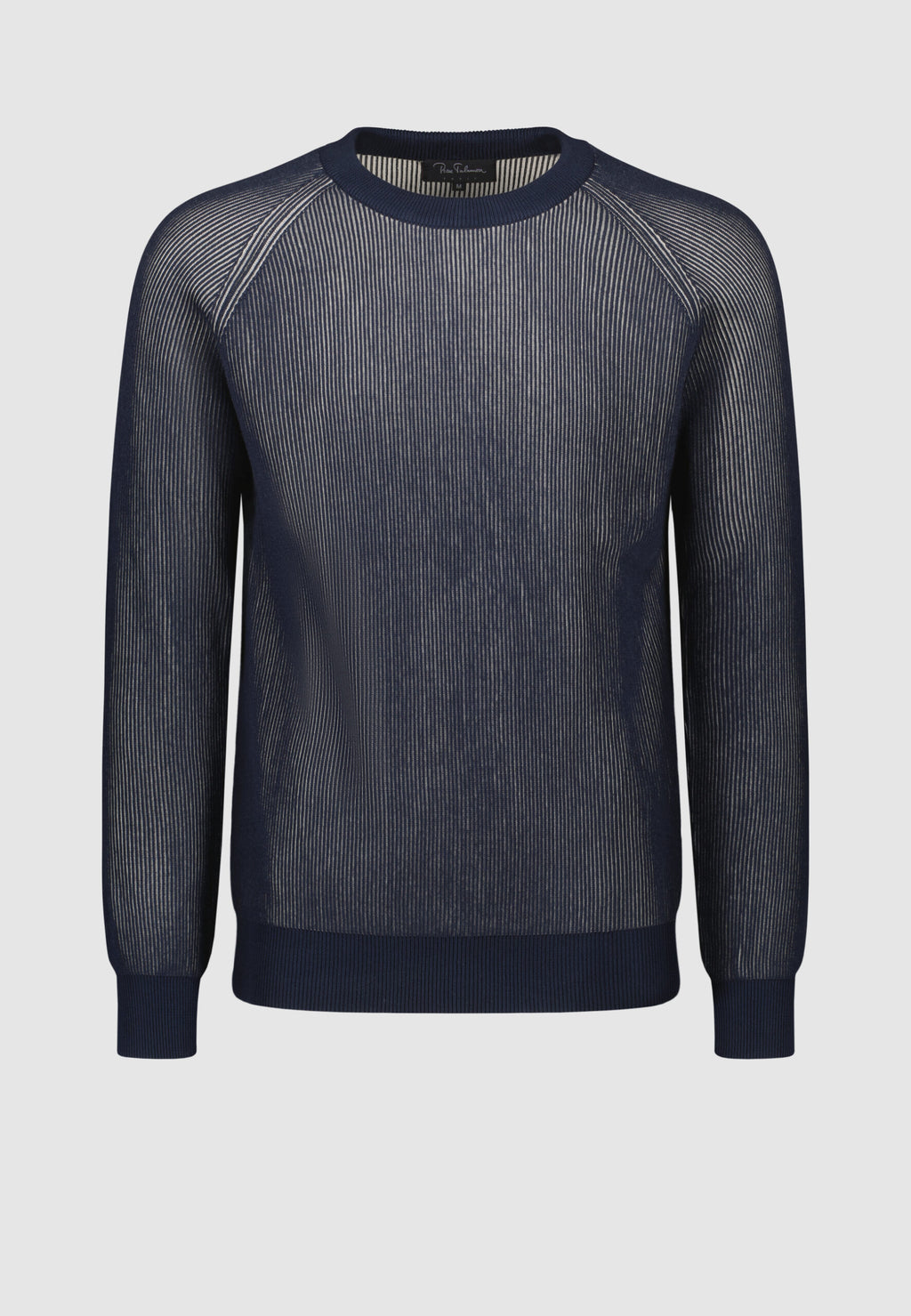 pull homme coton vanisé bleu et blanc
