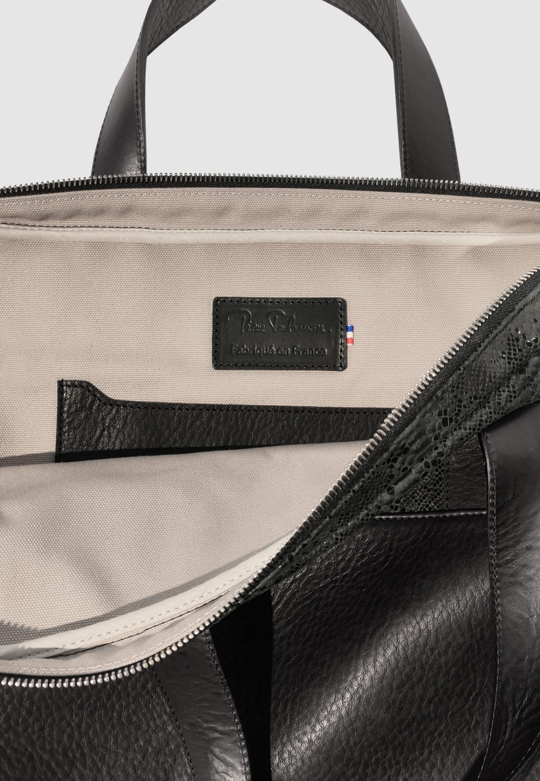 SACOCHE CUIR NOIR – Image 3