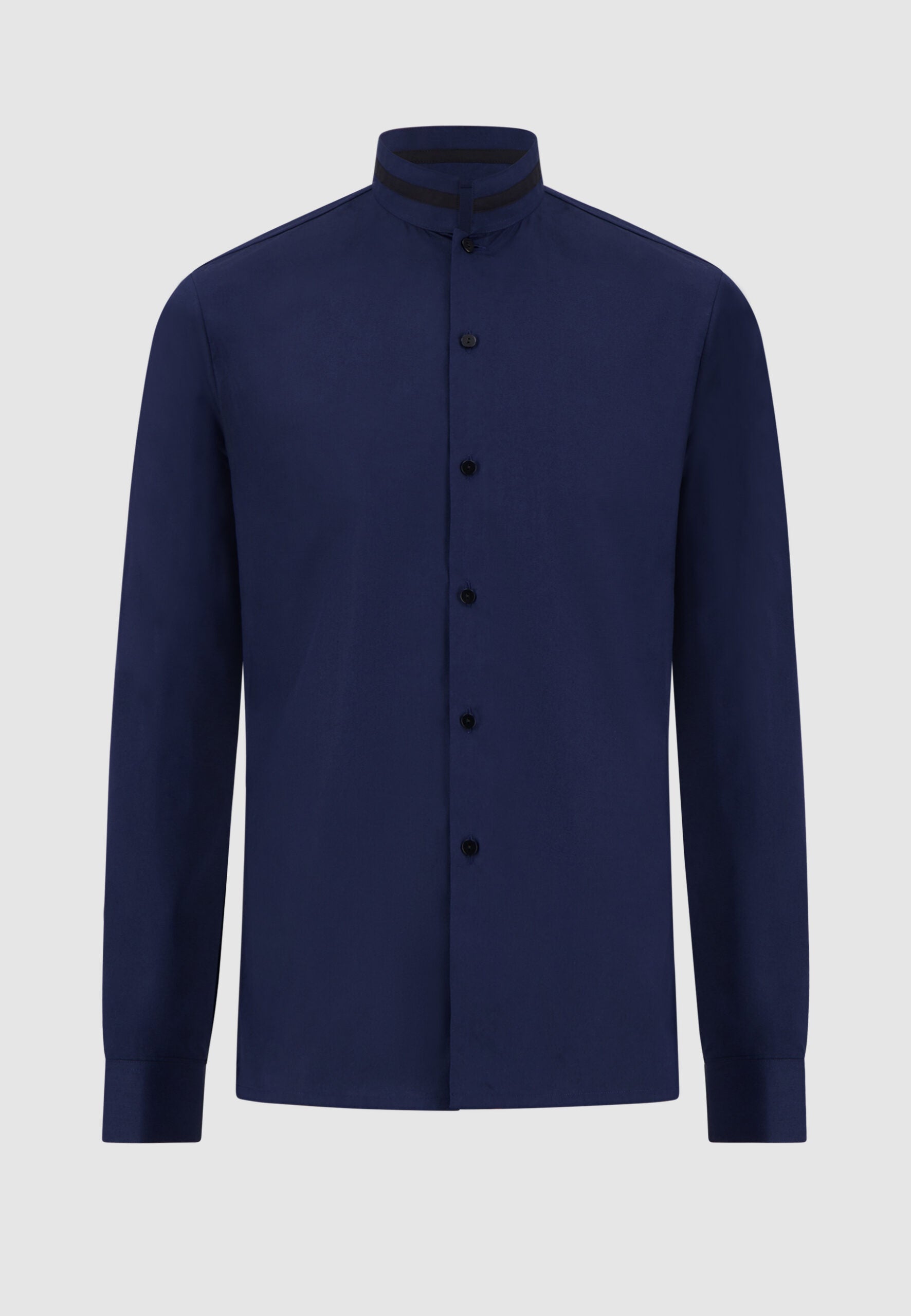 Chemise navy col officier