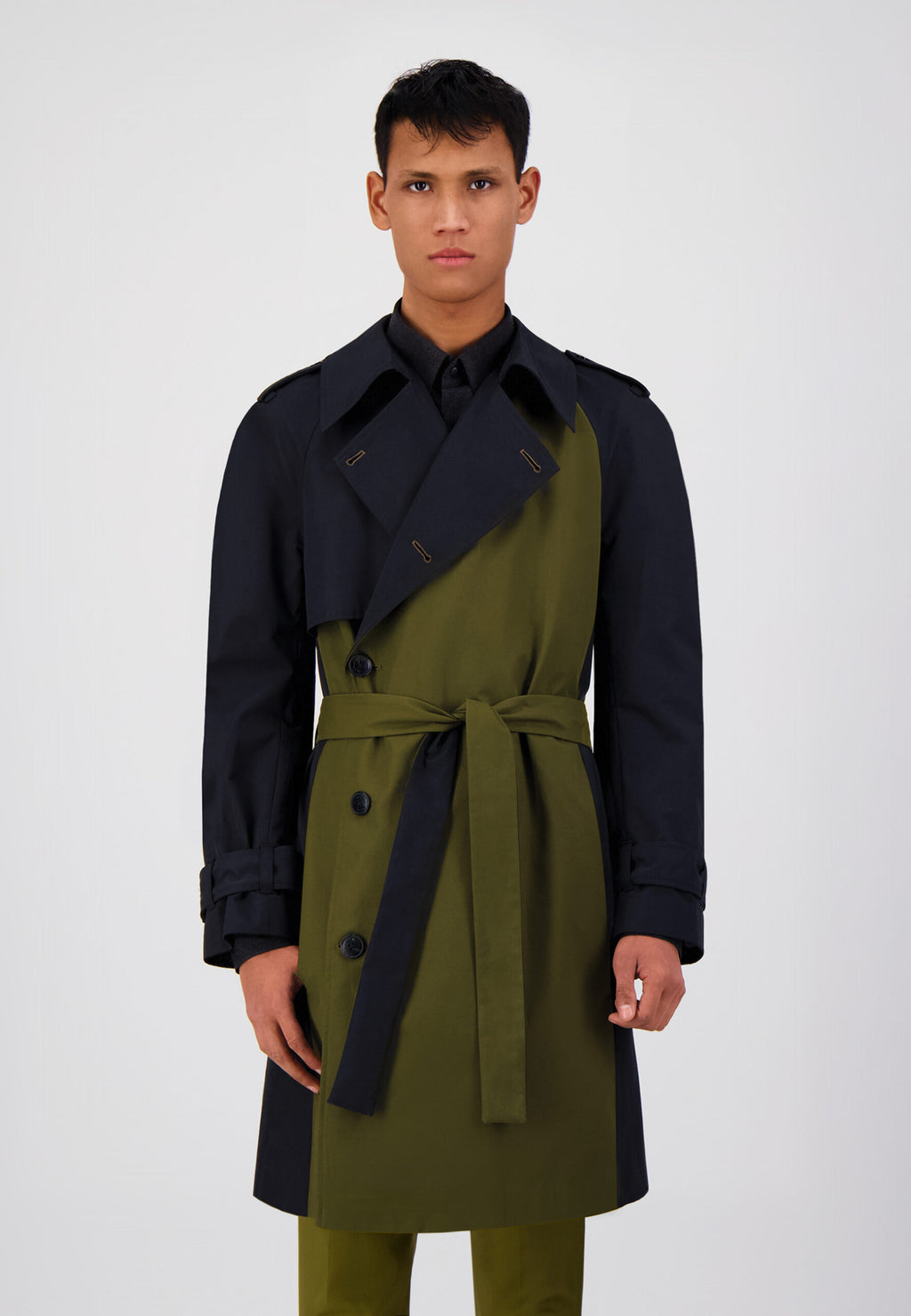 TRENCH KAKI NOIR