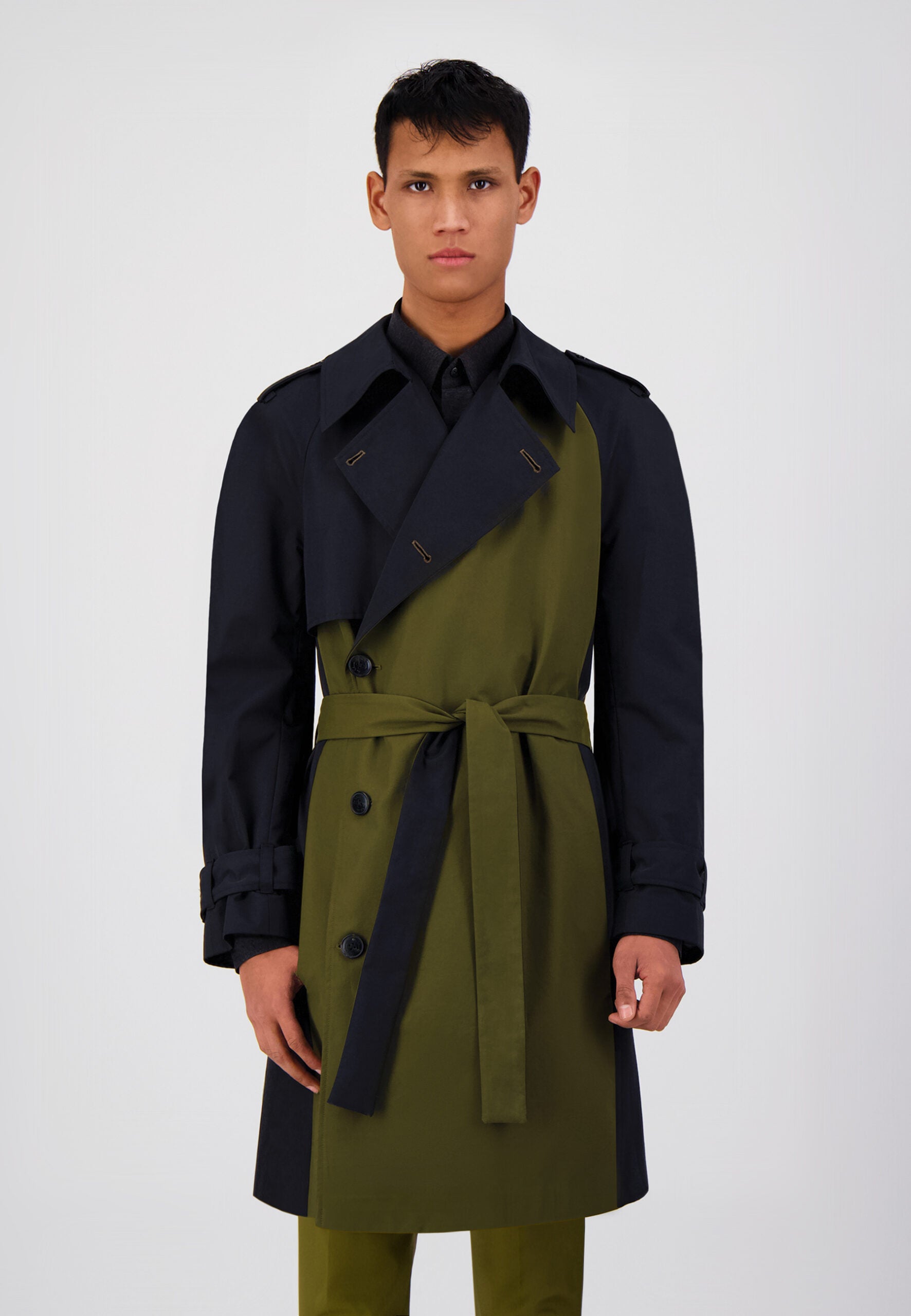 TRENCH KAKI NOIR