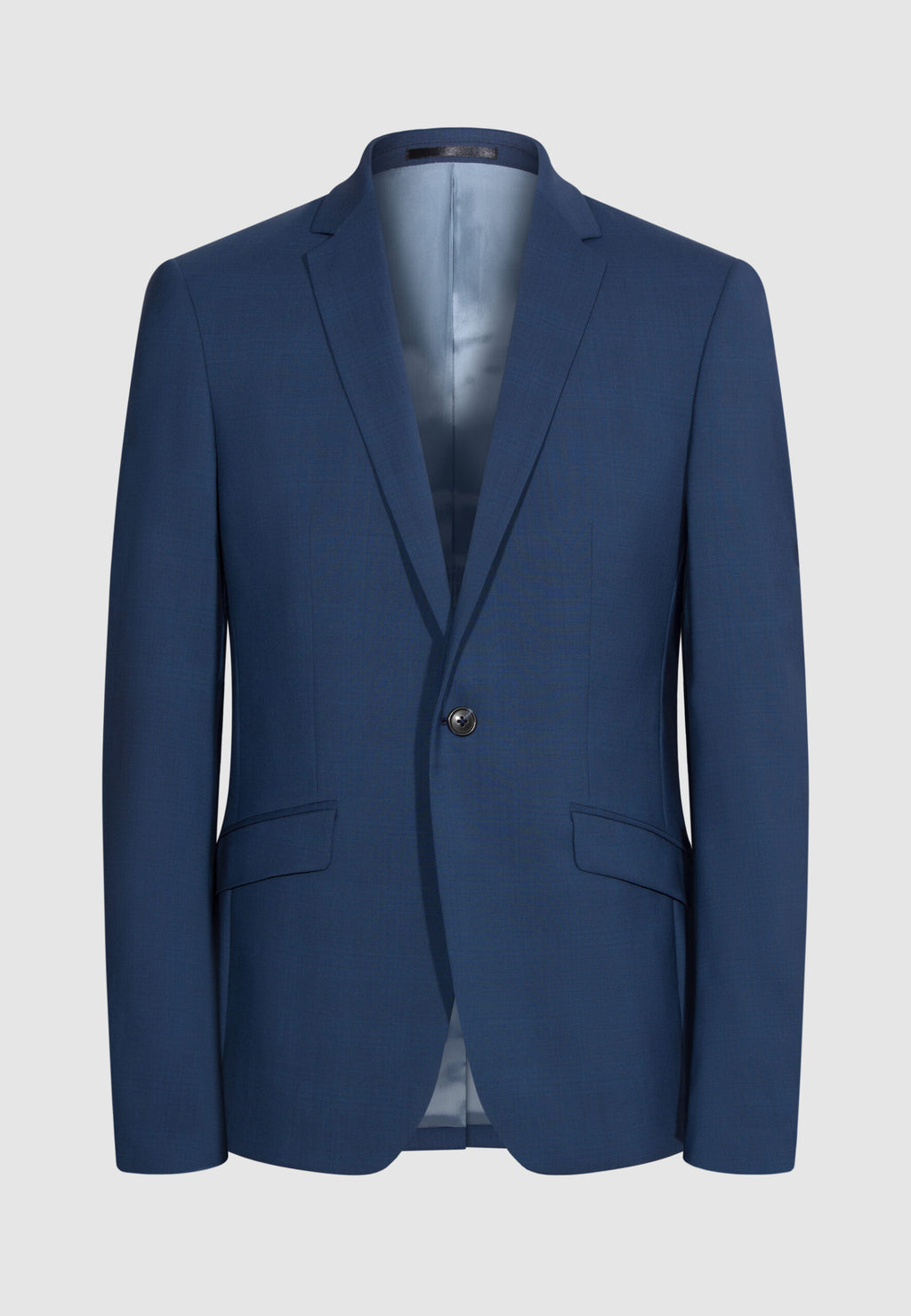 costume homme laine bleu col tailleur