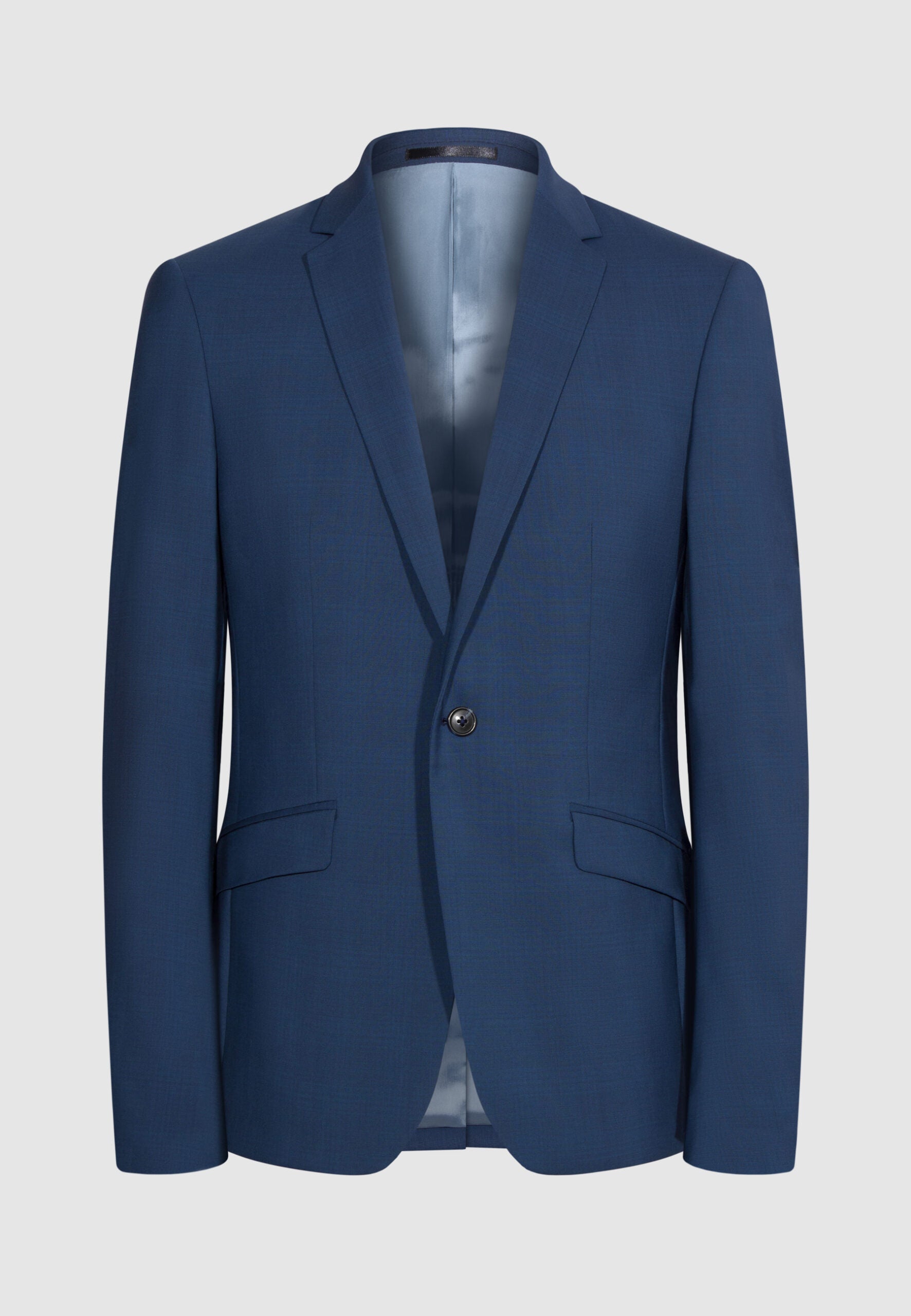 costume homme laine bleu col tailleur