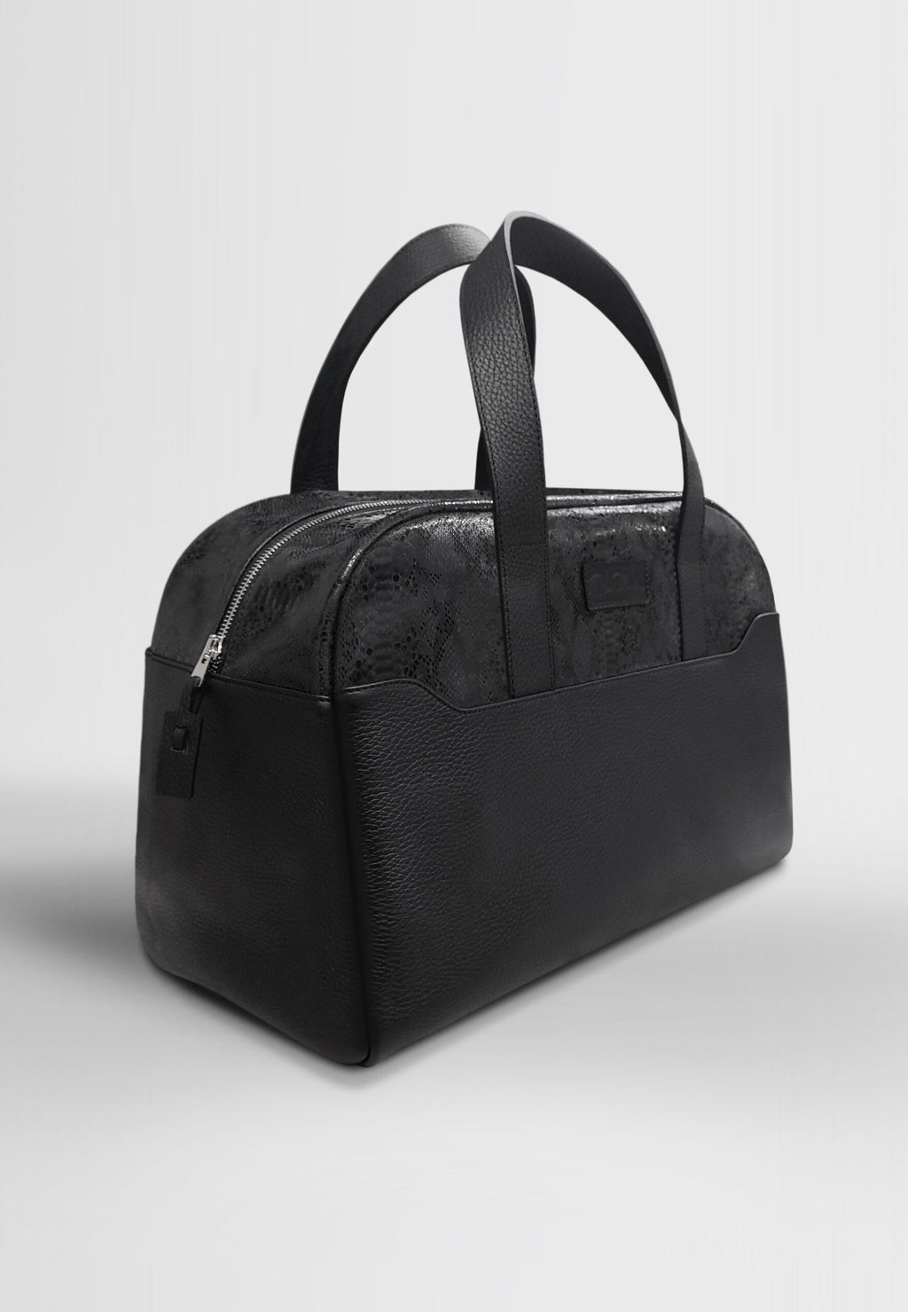 SAC WEEK-END CUIR NOIR – Image 2