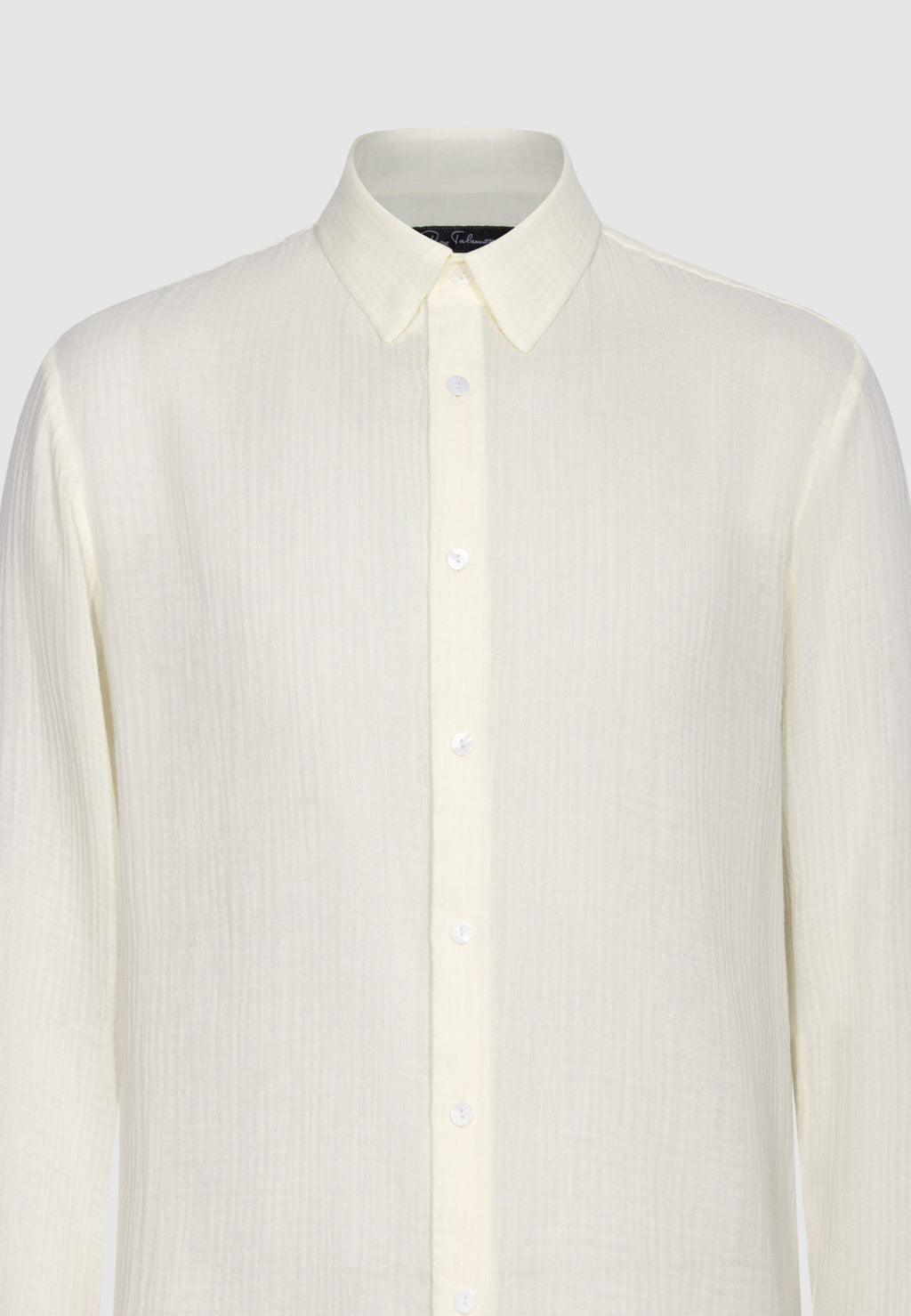 chemise homme coton ivoire transparente