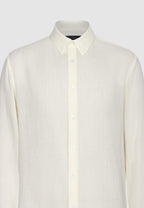 chemise homme coton ivoire transparente