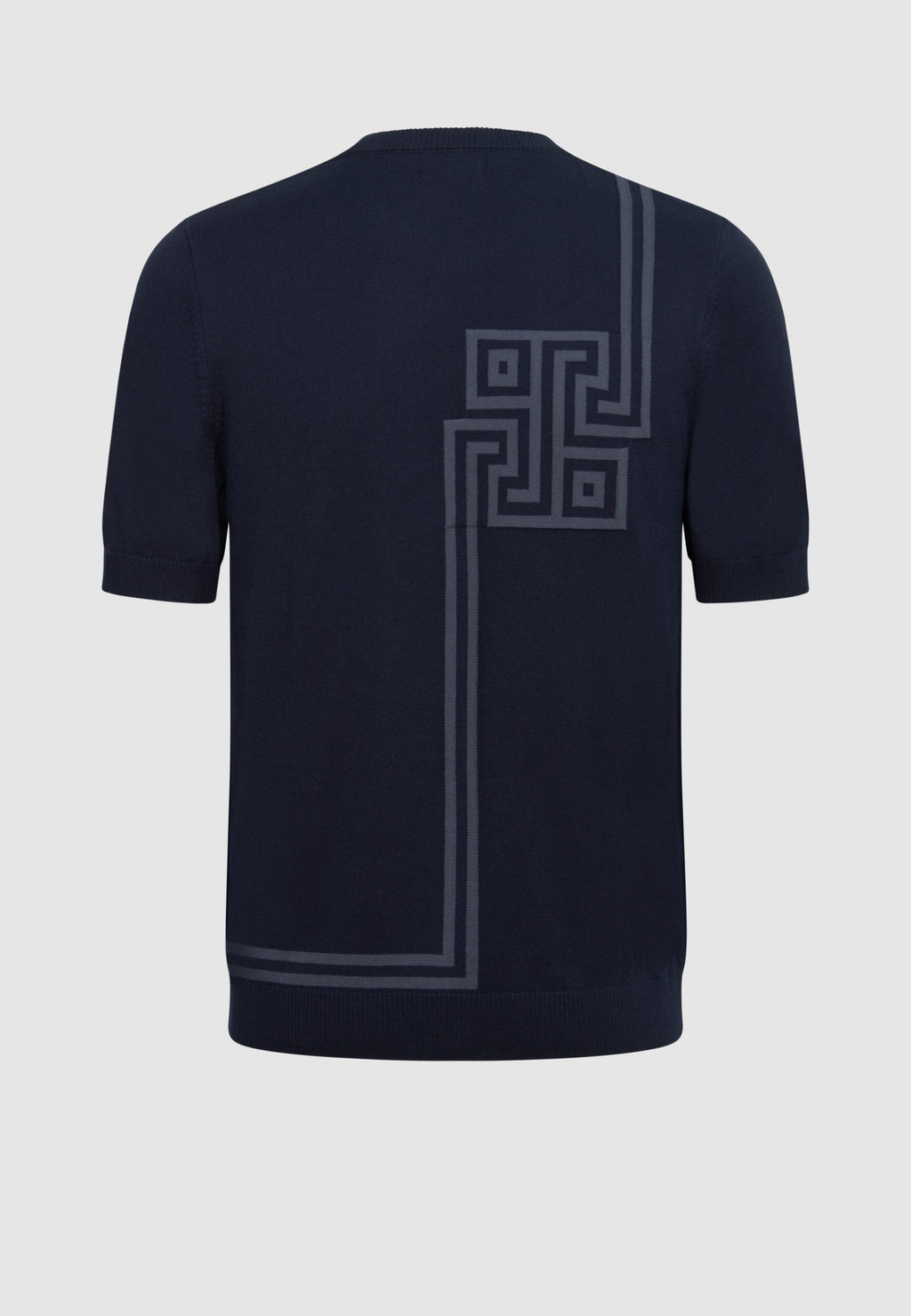 T-shirt jersey de coton homme bleu motif graphique