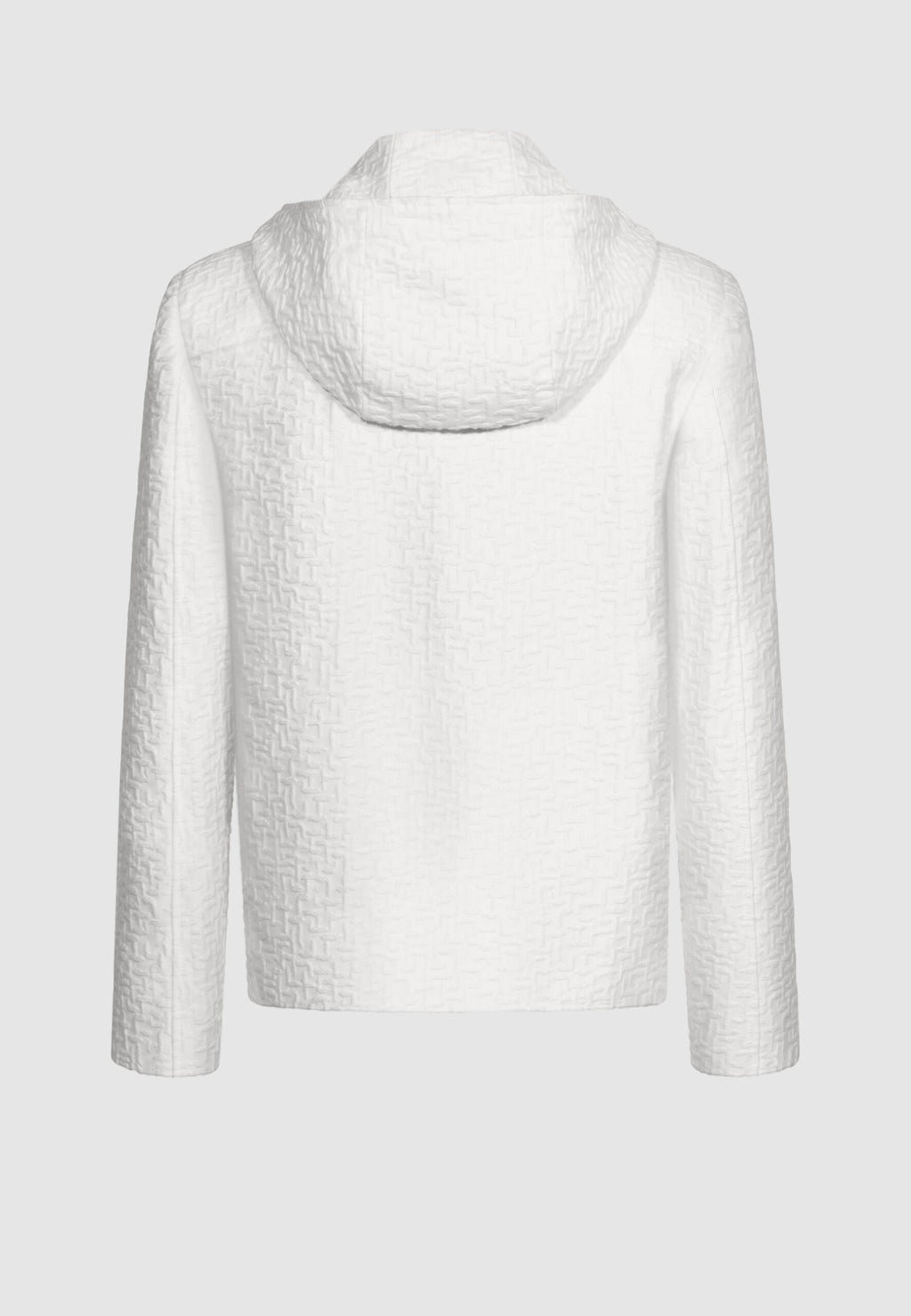 blouson homme blanc a capuche vue dos