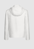 blouson homme blanc a capuche vue dos