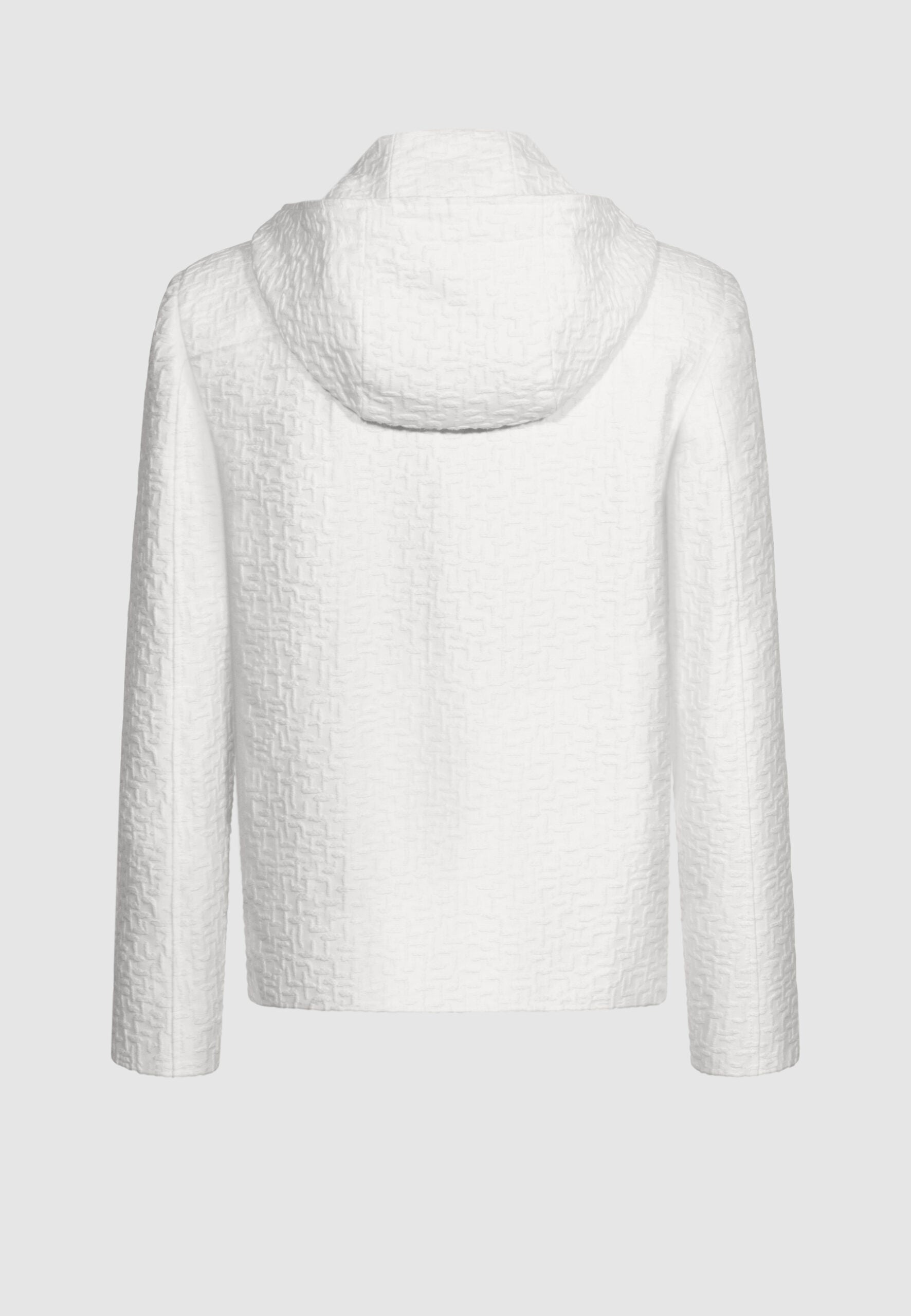 blouson homme blanc a capuche vue dos