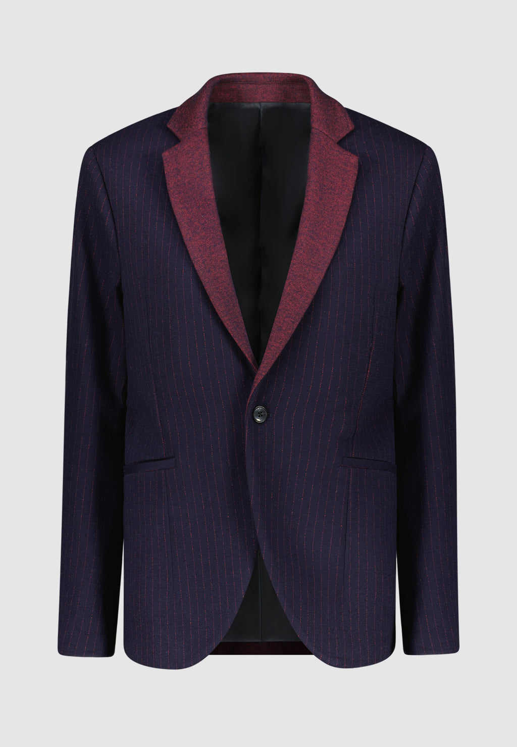 Veste rayée col contrasté