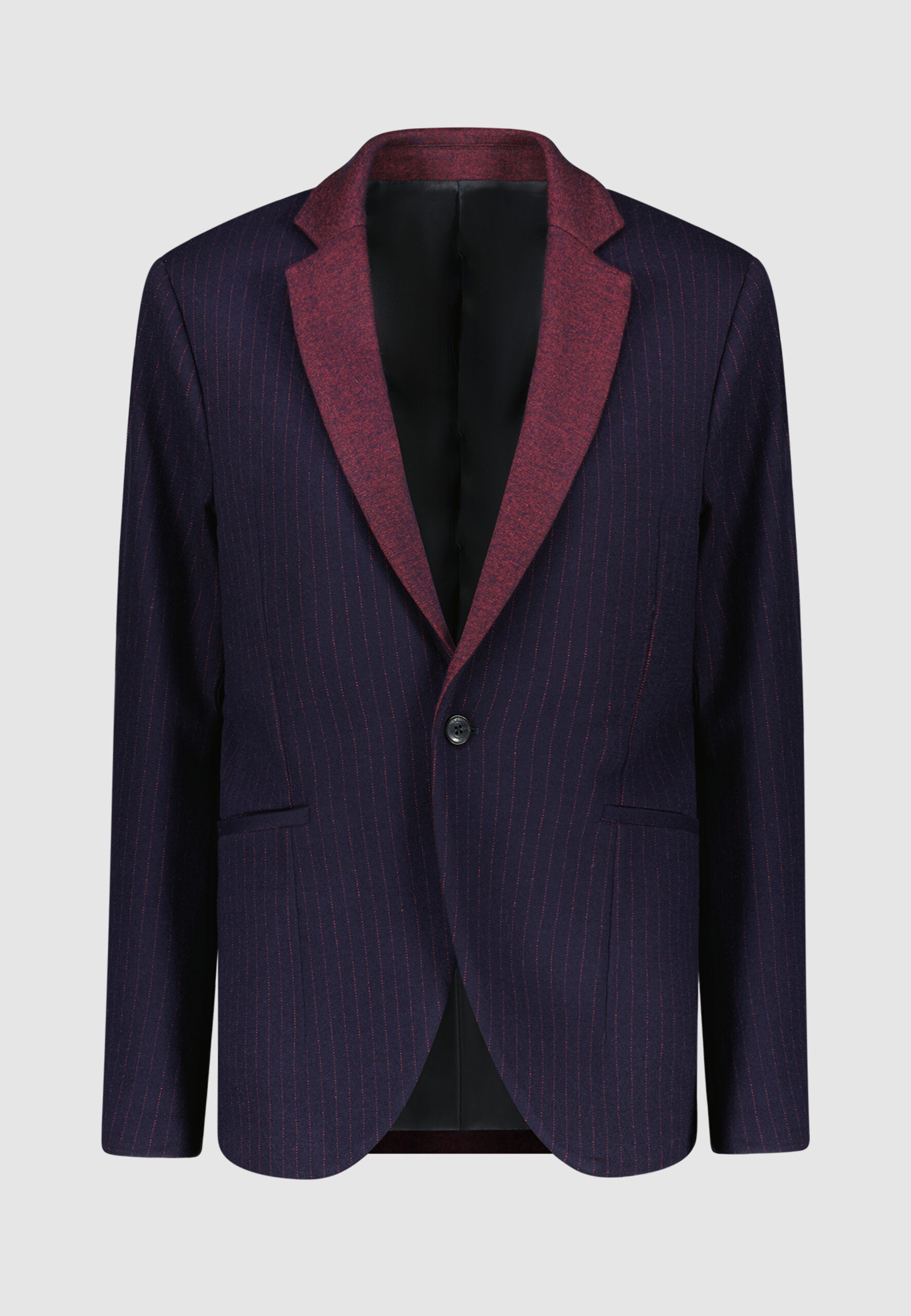Veste rayée col contrasté