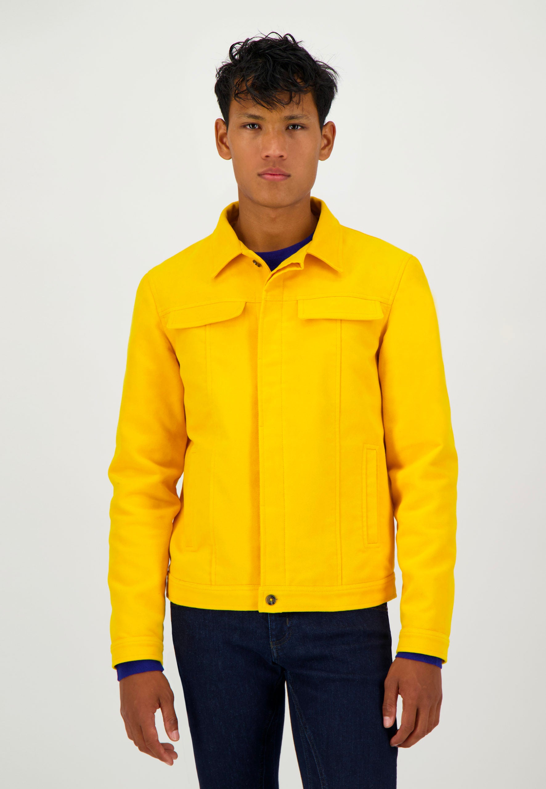 Blouson trucker jaune