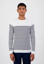 PULL MARIN BLANC NAVY