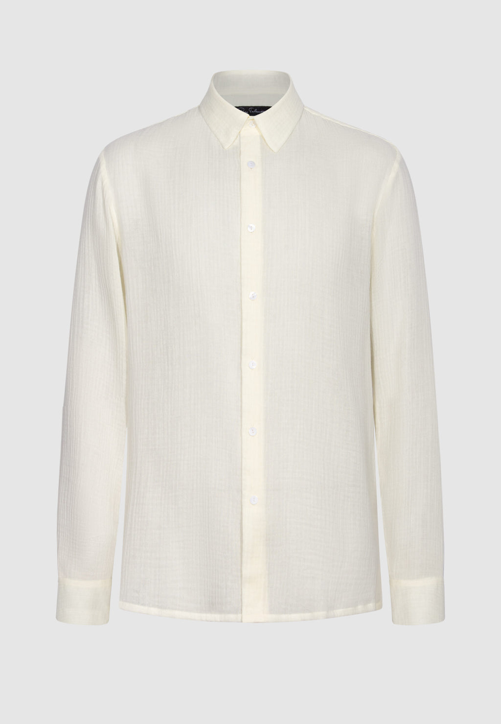 chemise homme coton ivoire transparente