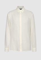 chemise homme coton ivoire transparente