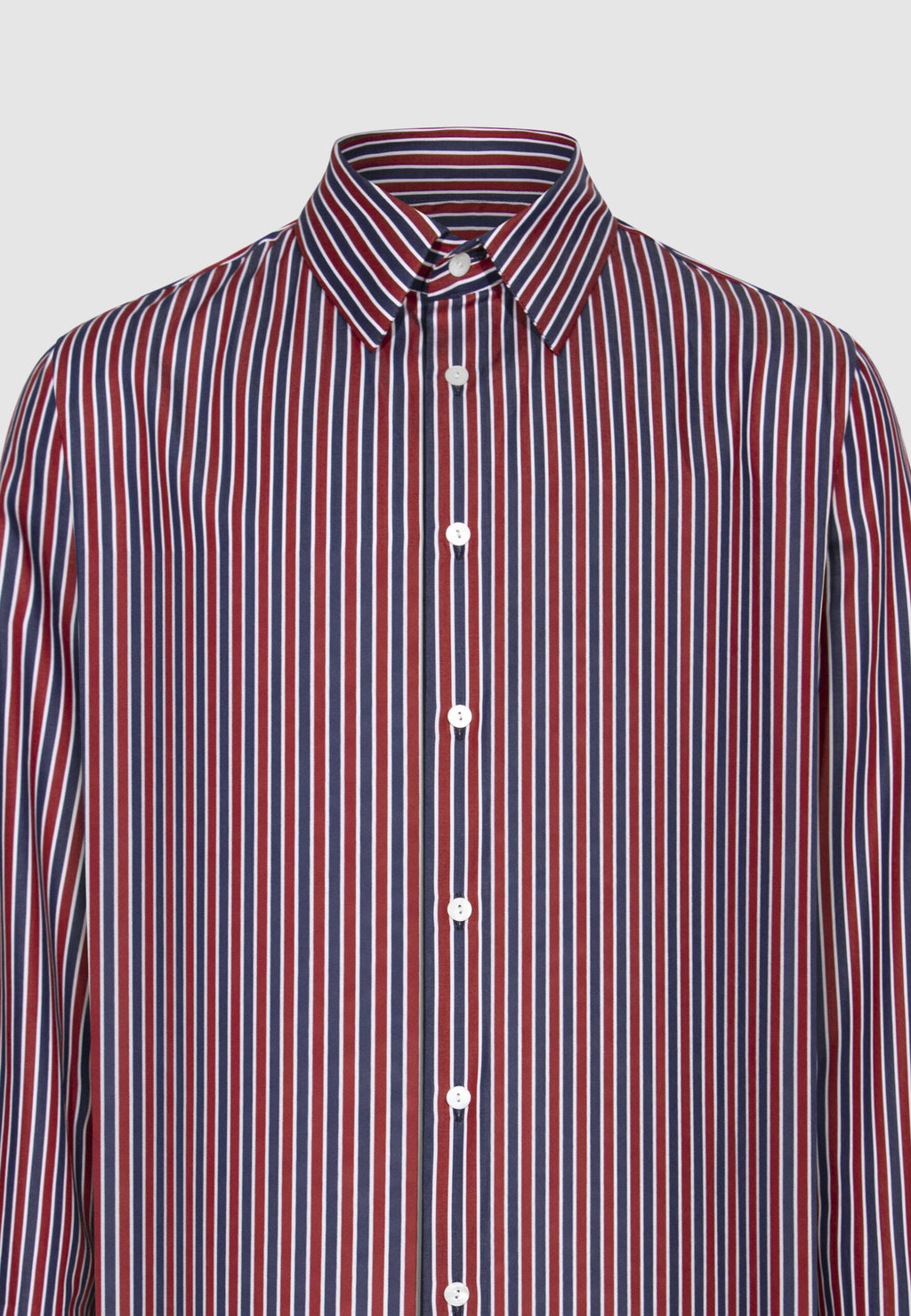chemise homme coton rayures bleues bordeaux