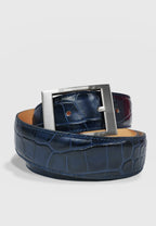 Ceinture Croco Bleu