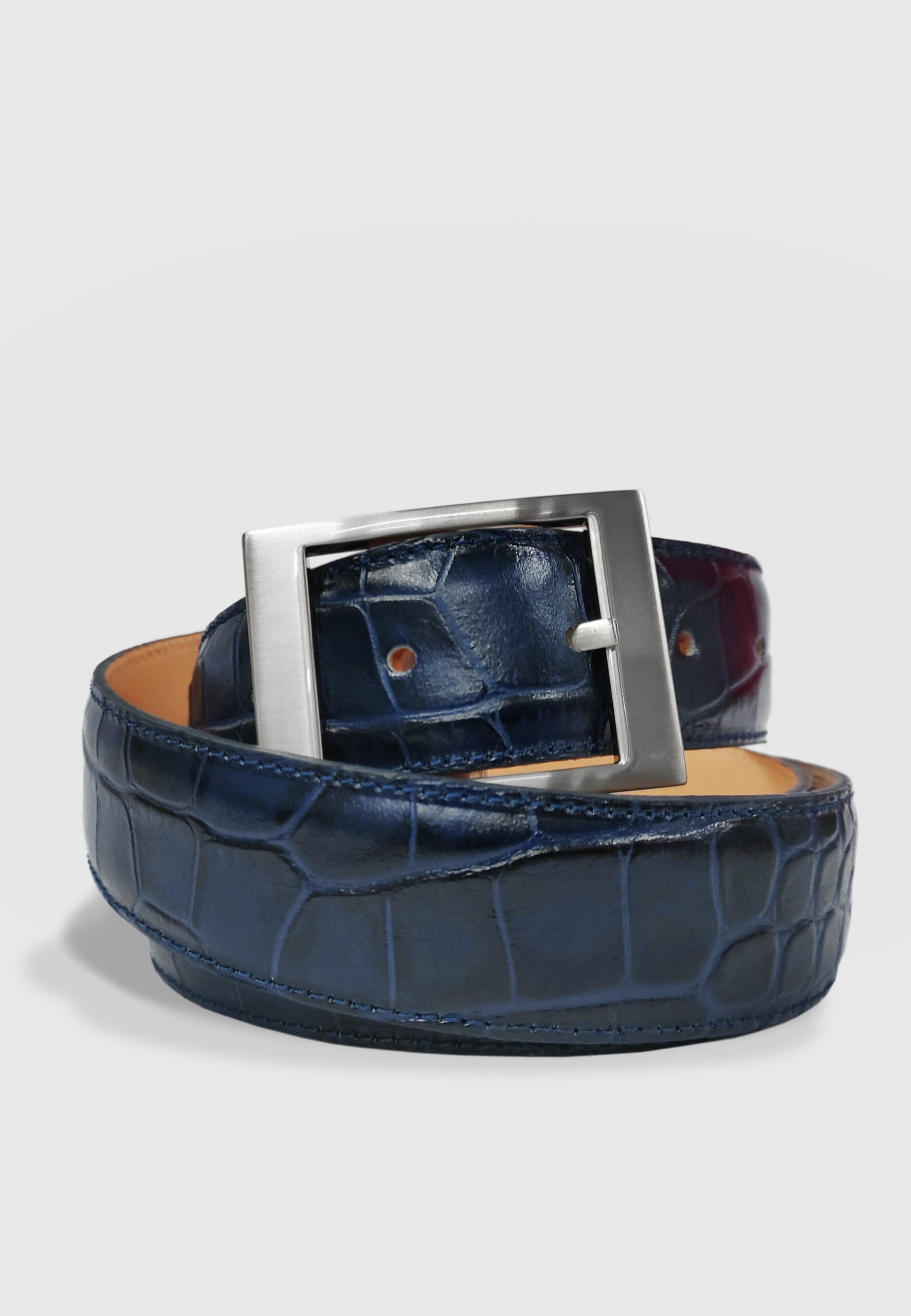 Ceinture Croco Bleu