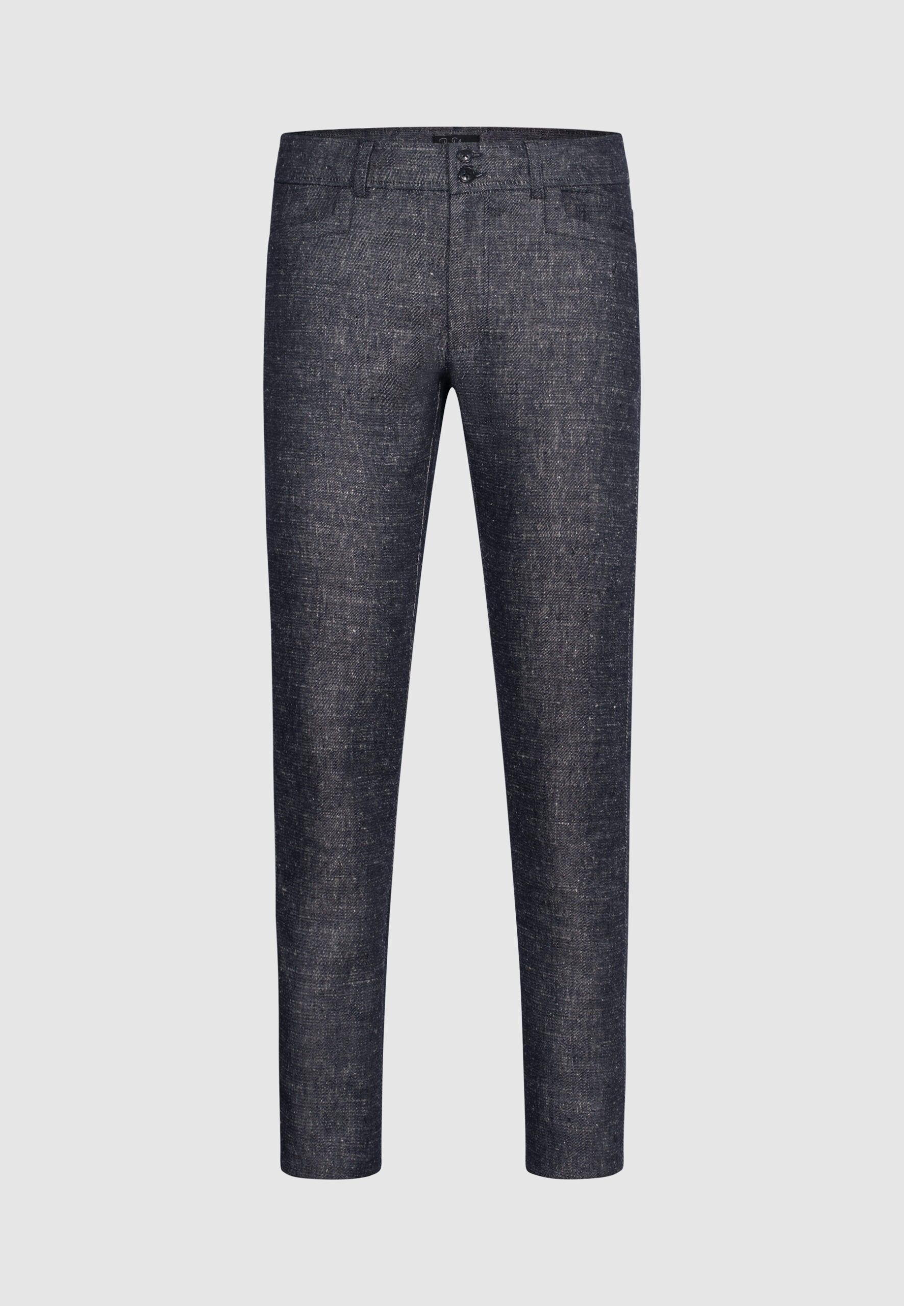 pantalon lin gris poches fantaisies