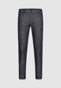pantalon lin gris poches fantaisies