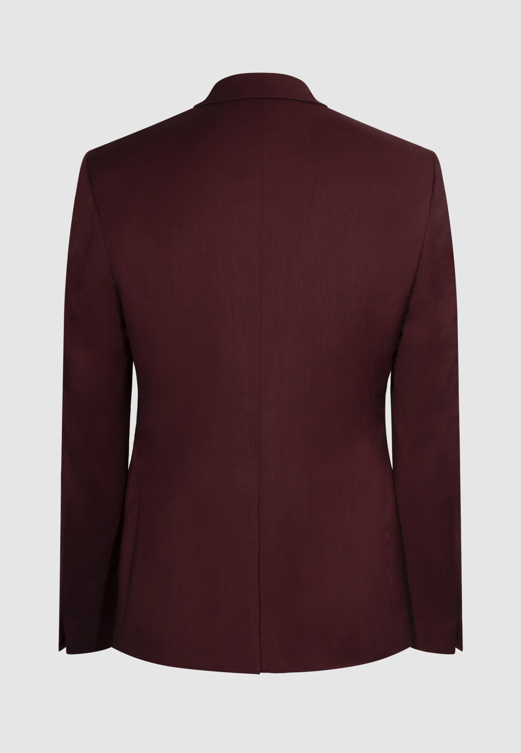 costume homme laine bordeaux col tailleur vue dos