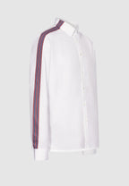 chemise homme blanche rayure coté