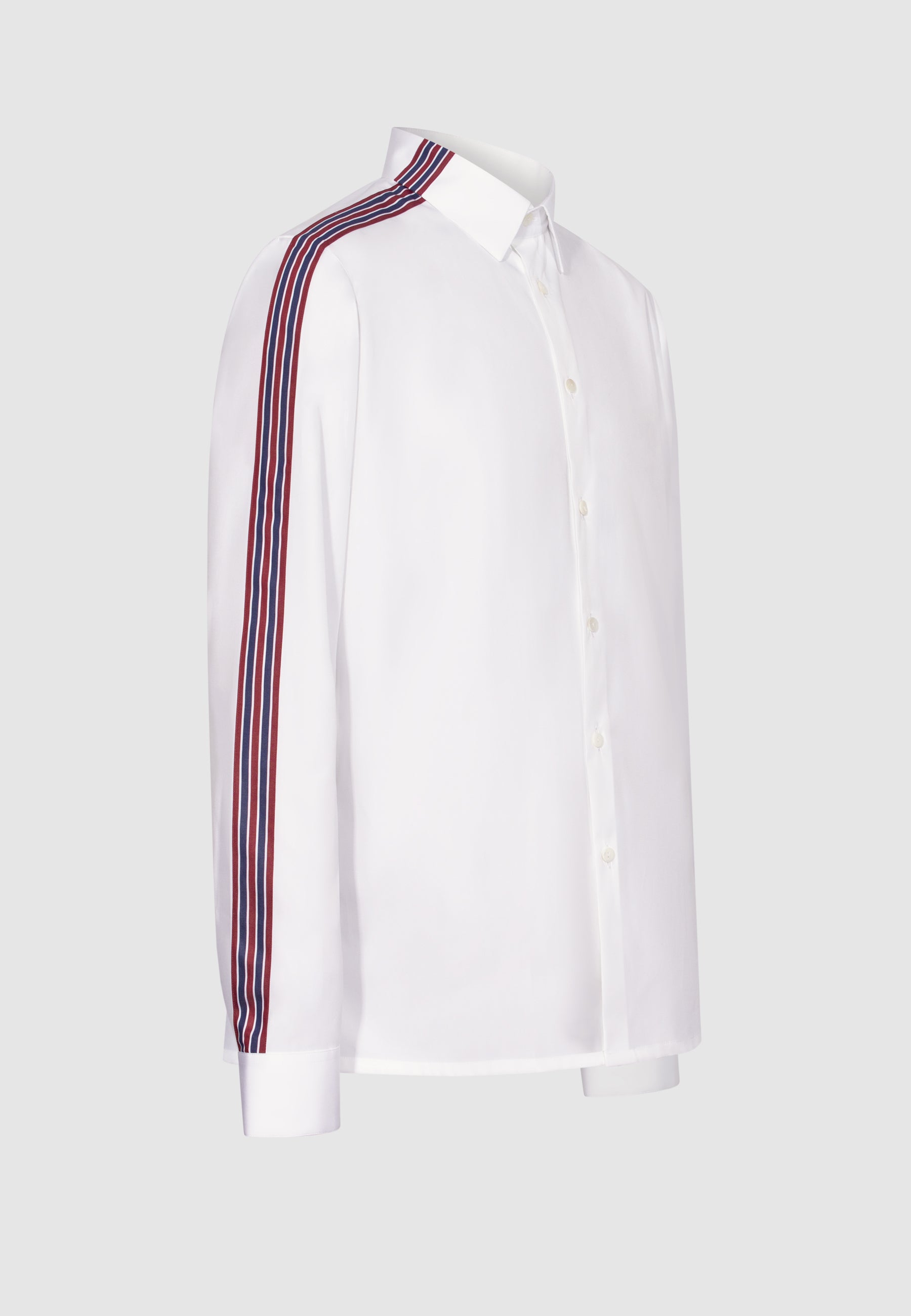 chemise homme blanche rayure coté