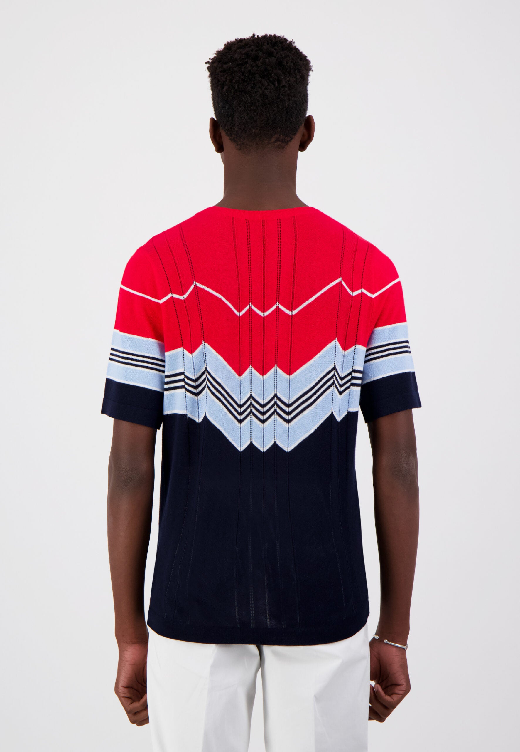 T-SHIRT JERSEY SUNRISE RED NAVY – Image 3
