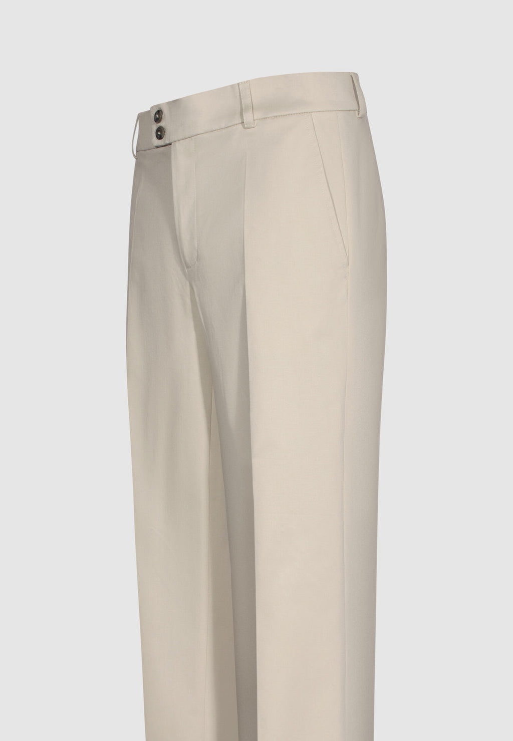 pantalon homme coton beige taille haute