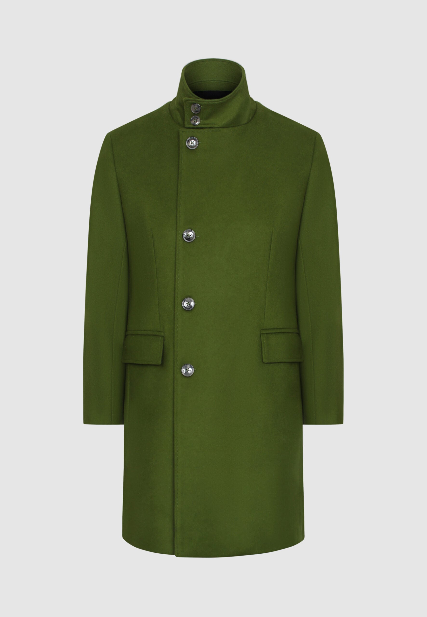 MANTEAU COL OFFICIER VERT