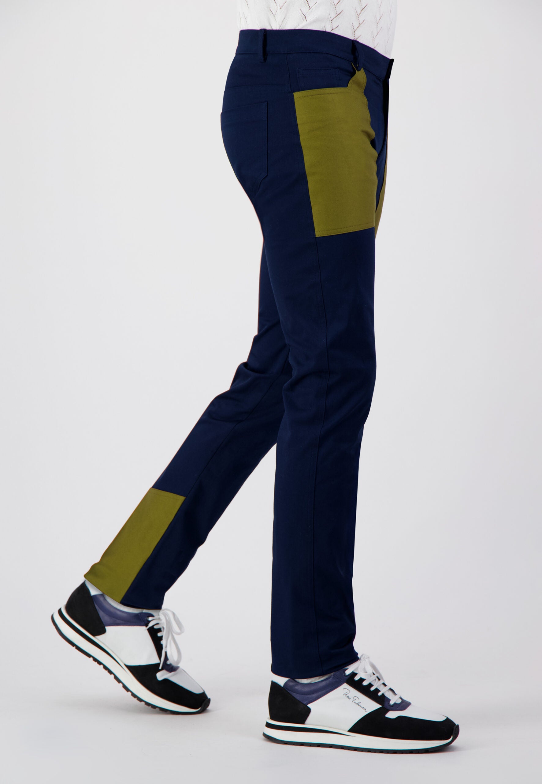 PANTALON YOKE BLEU VERT – Image 2