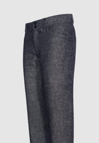 pantalon lin gris poches fantaisies